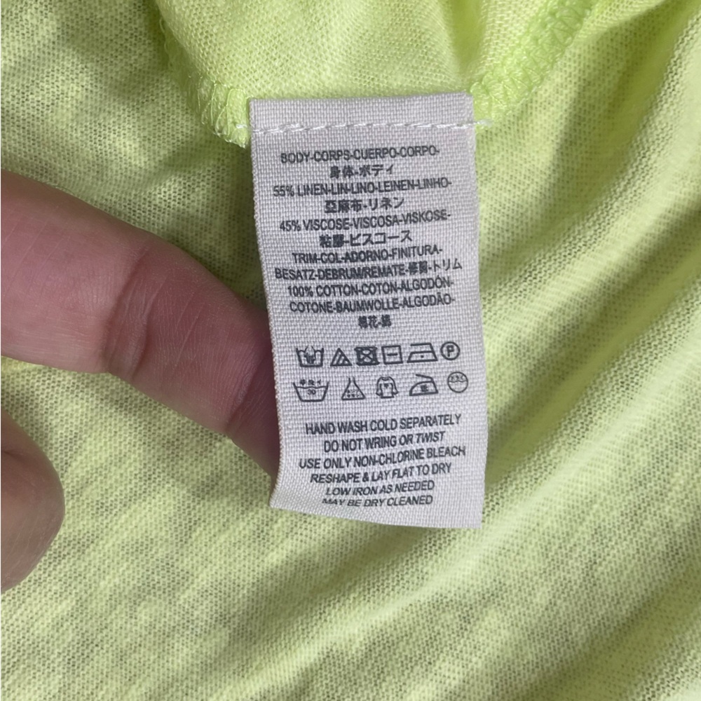 NWT Free People “Highland” Oversized Button-Down Tunic in Lemon Light - Picture 12 of 12